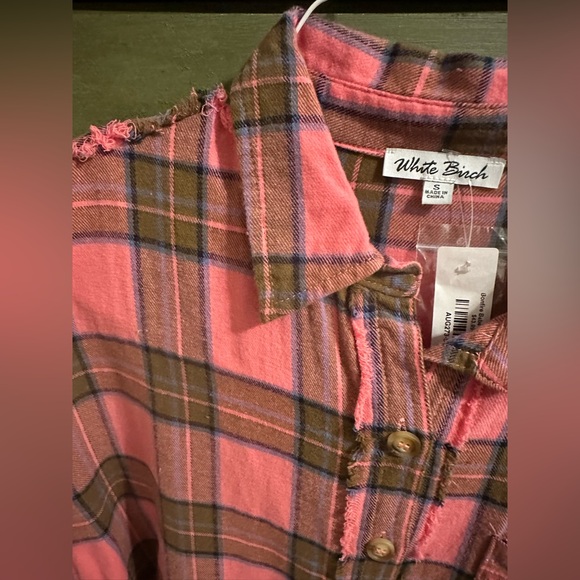 Pink Flannel shirt NWT - Picture 2 of 13